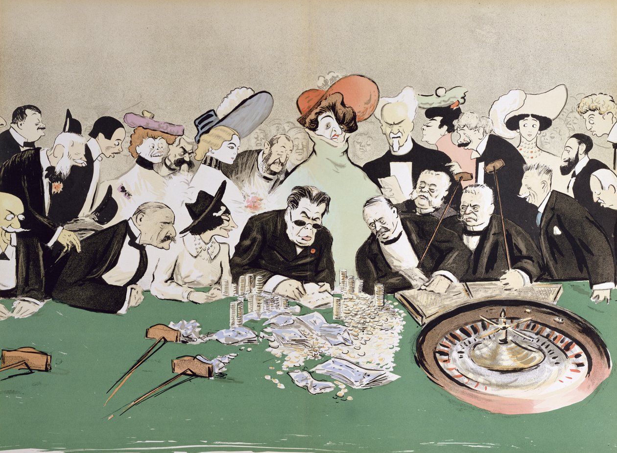 Jogadores no cassino em Monte Carlo. c.1910 de Sem