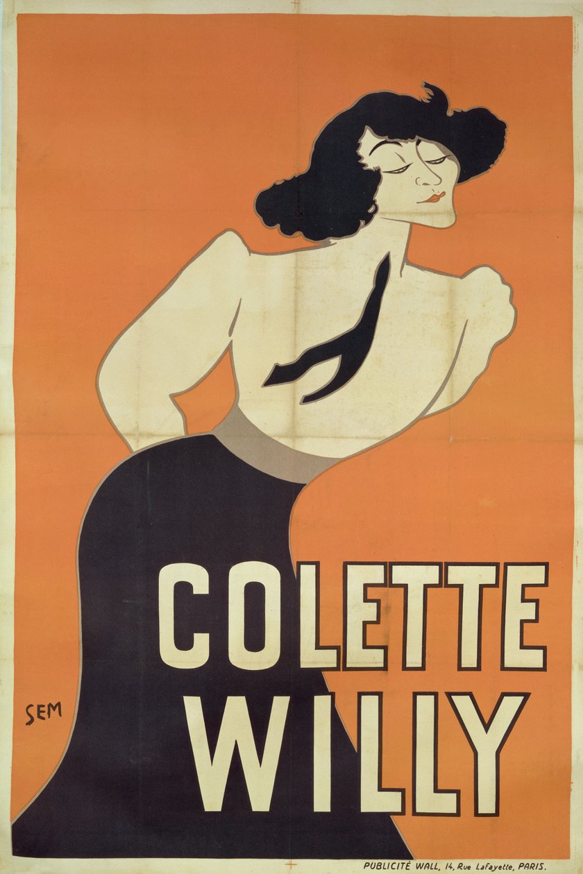 Cartaz representando Colette Willy (1873-1954) de Sem