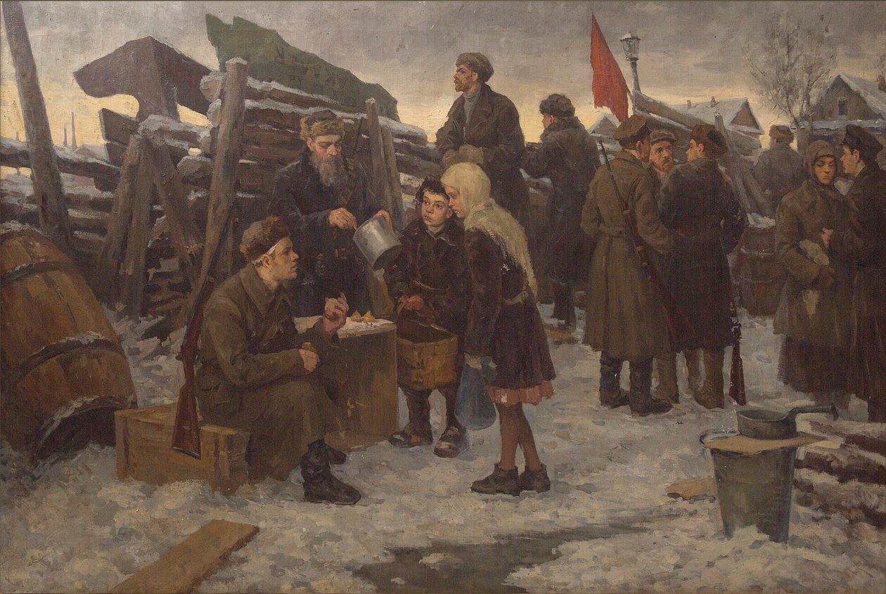 Manhã nas Barricadas. de Semyon Gavrilovich Nikiforov