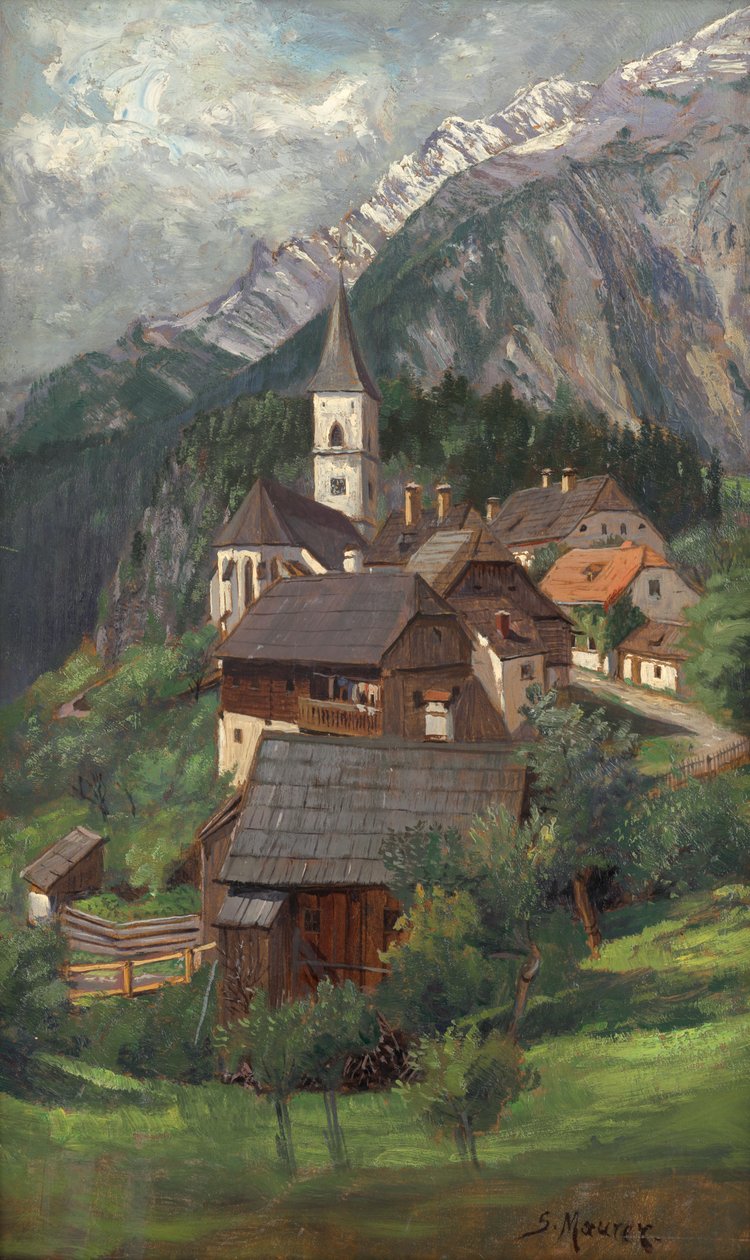 Aldeia nas montanhas de Serafin Maurer