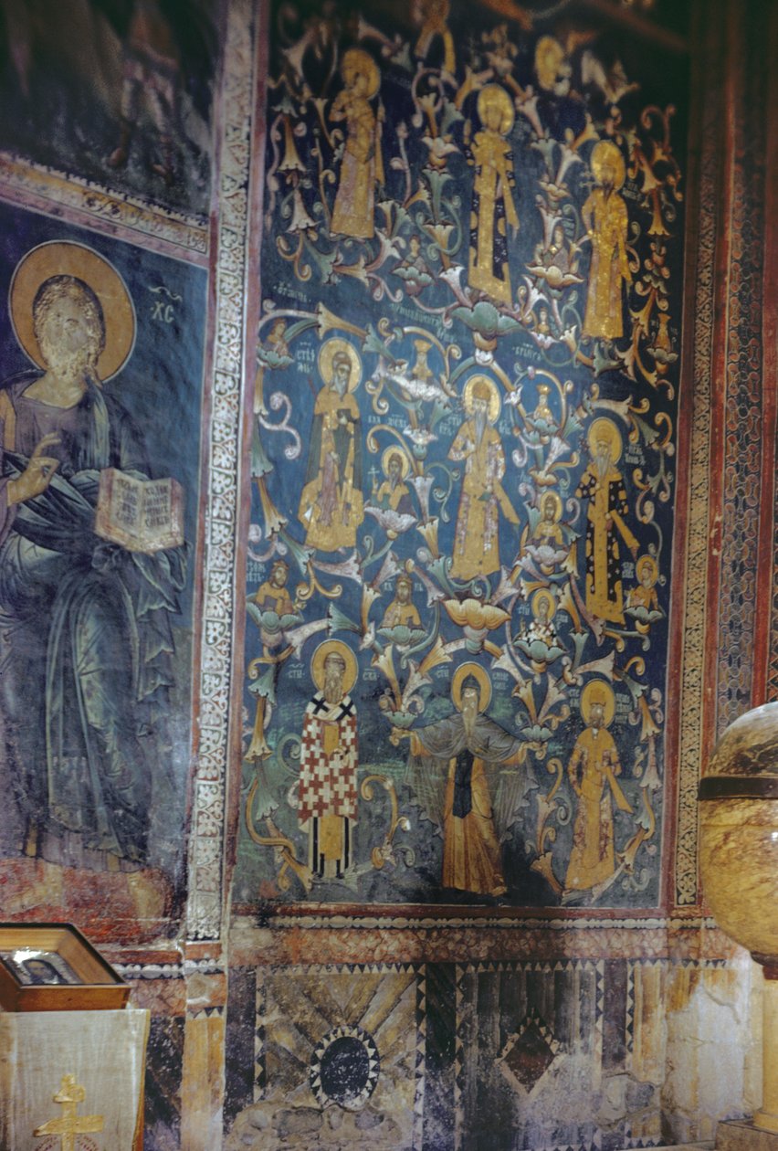 Árvore genealógica de Nemanjic, 1335-48 de Serbian School