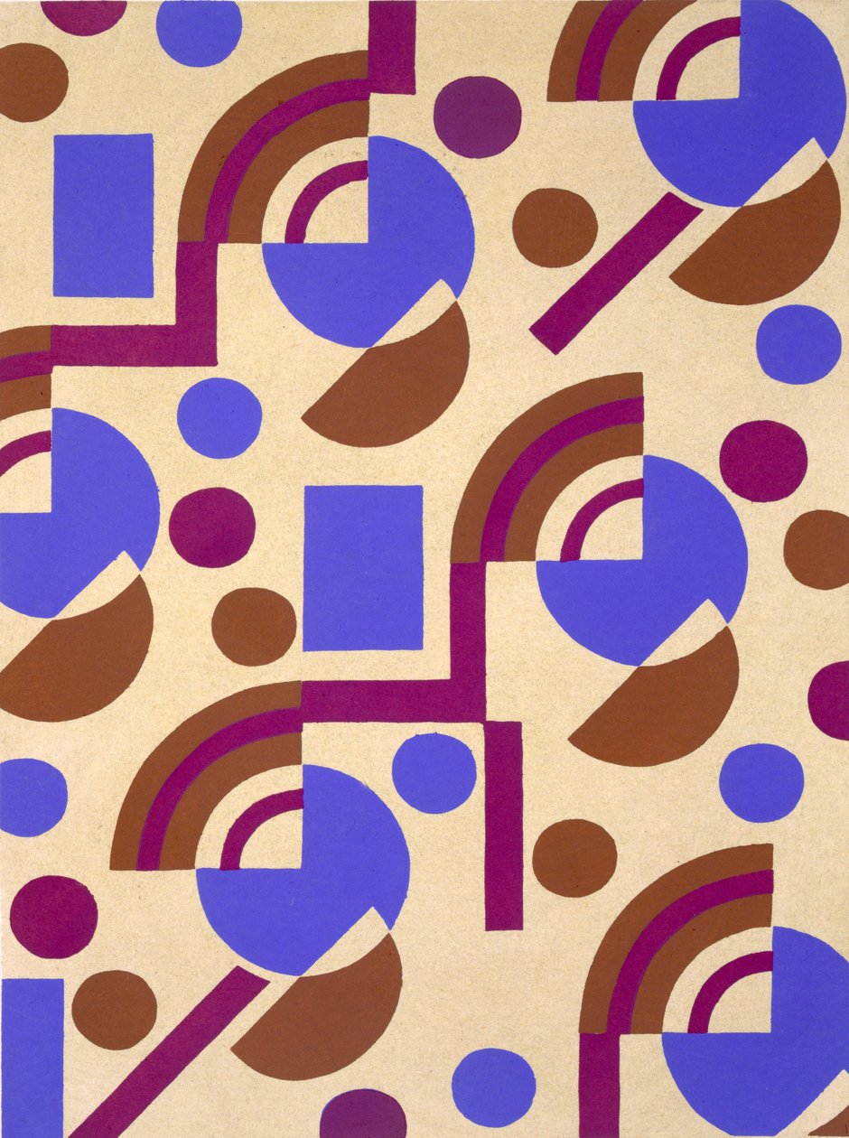 Design de &39;New Compositions Decoratives&39;, final da década de 1920 (stencil print) de Serge Gladky