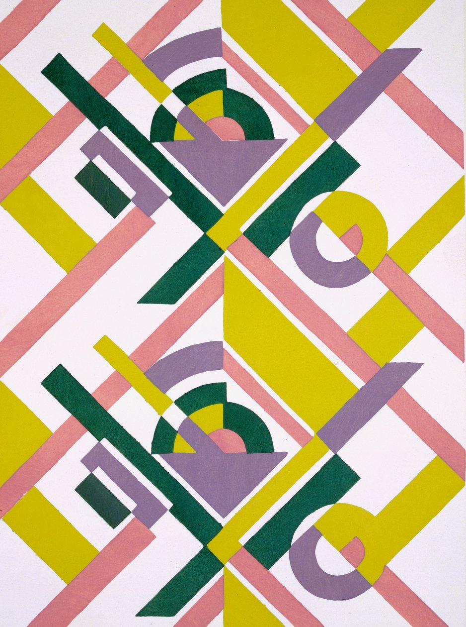 Design de &39;New Compositions Decoratives&39;, final da década de 1920 (stencil print) de Serge Gladky