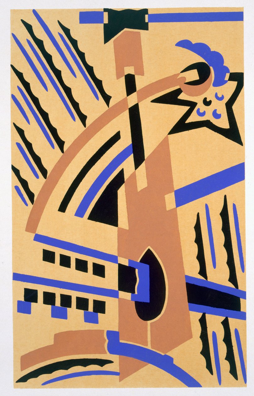 Design de &39;New Compositions Decoratives&39;, final da década de 1920 (stencil print) de Serge Gladky