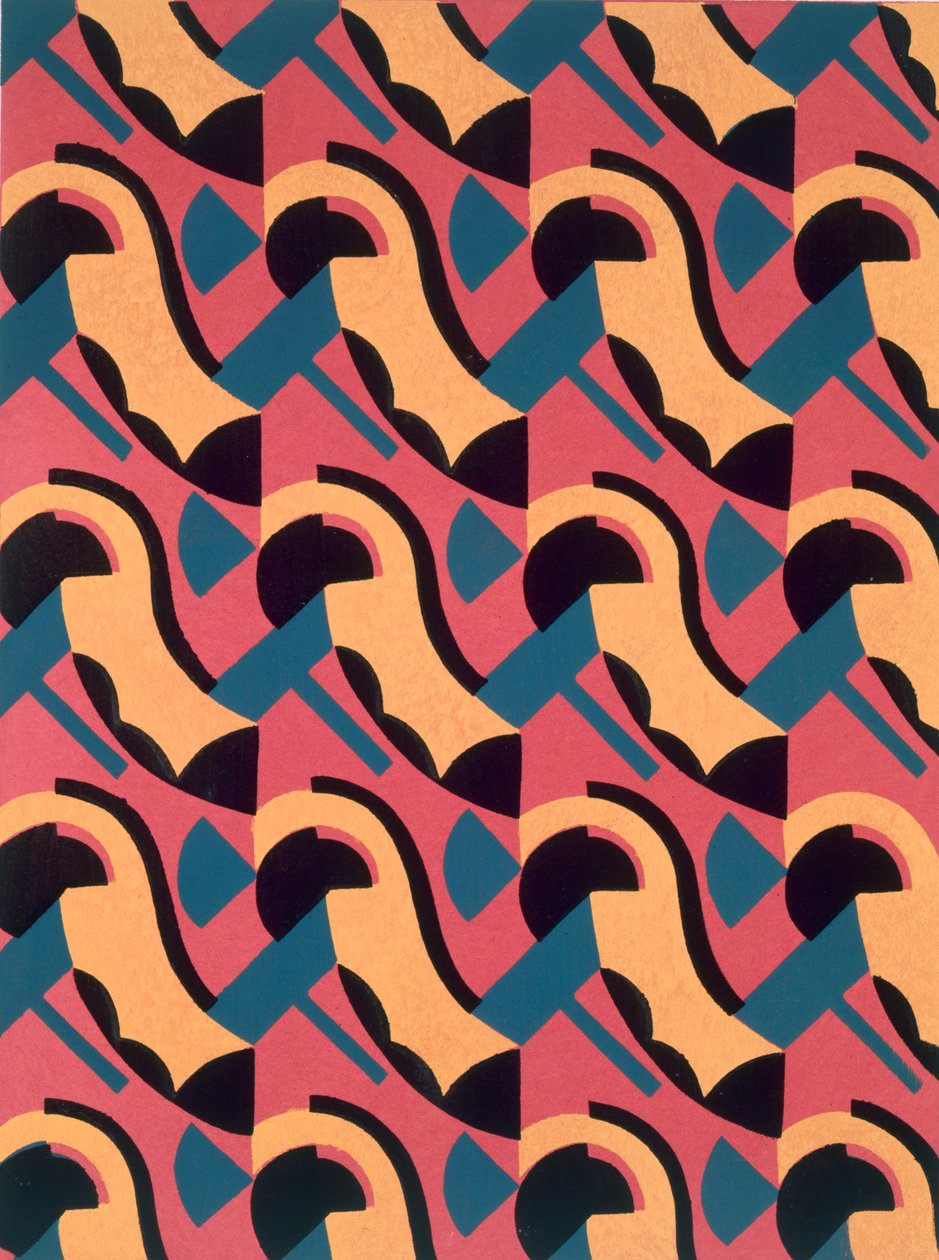Design de &39;New Compositions Decoratives&39;, final da década de 1920 (stencil print) de Serge Gladky