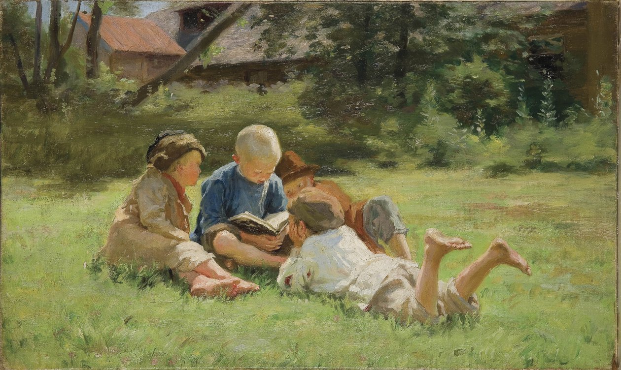 Crianças, década de 1890 de Sergei Arsenevich Vinogradov