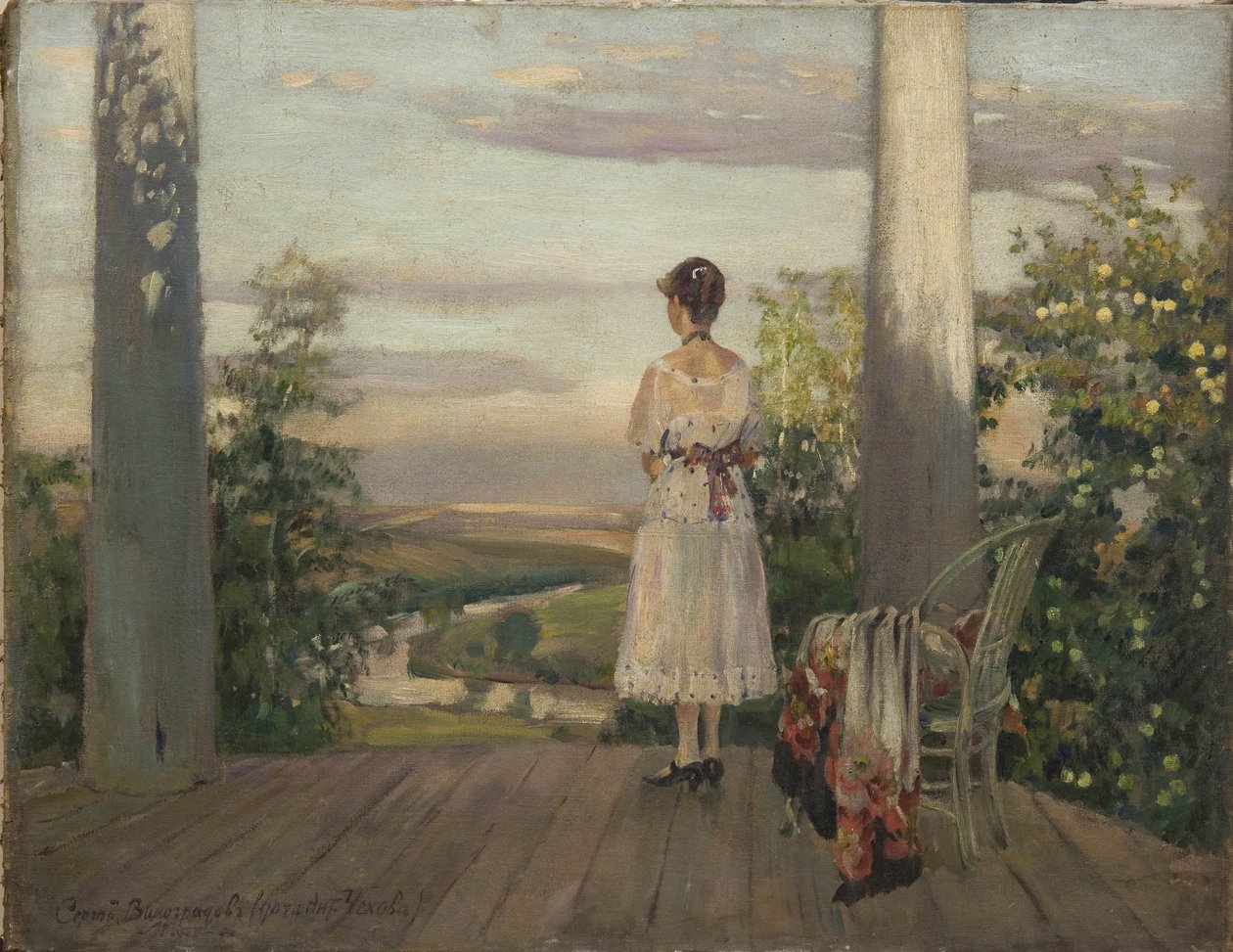 Casa de campo de Anton Chekhov em Melikhovo, década de 10 de Sergei Arsenevich Vinogradov