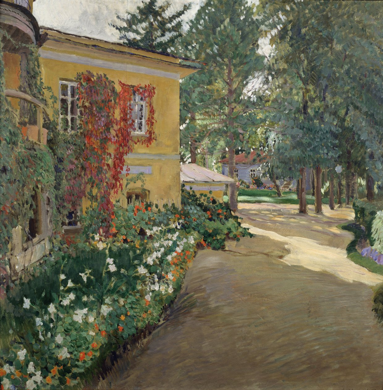 Em uma propriedade rural, 1910 de Sergei Arsenevich Vinogradov