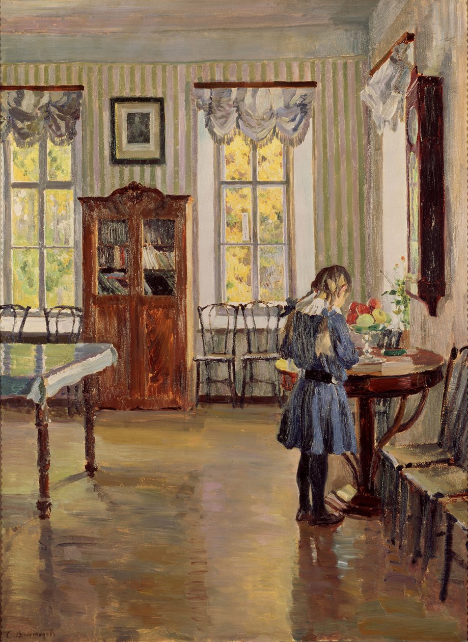 Em uma casa, 1913 de Sergei Arsenevich Vinogradov