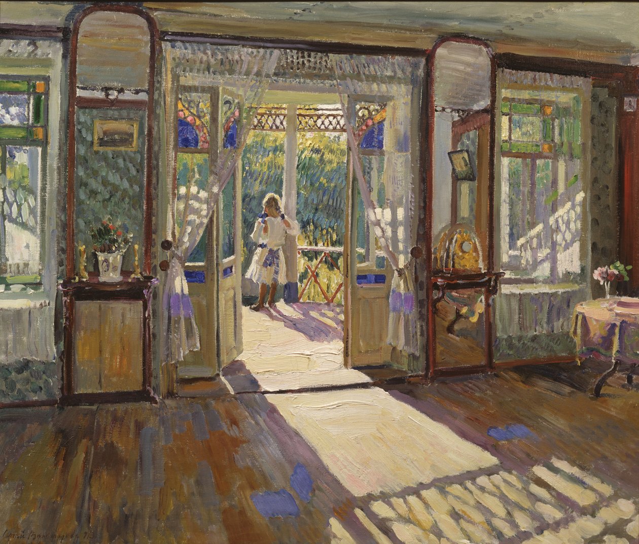 Em uma casa, 1913 de Sergei Arsenevich Vinogradov