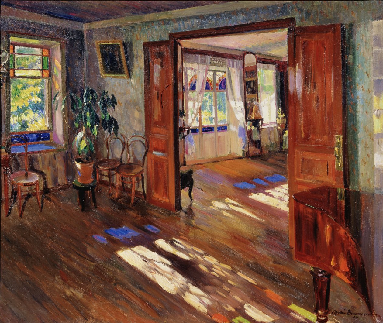 Em uma casa, 1914 de Sergei Arsenevich Vinogradov