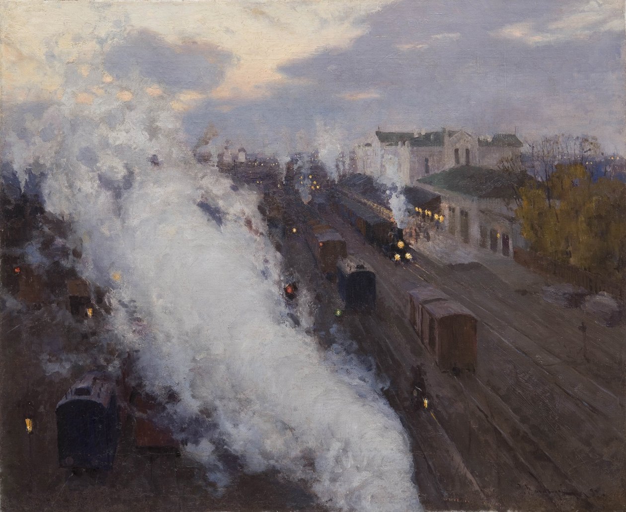 Estação Ferroviária Kharkov, 1892 de Sergei Arsenevich Vinogradov