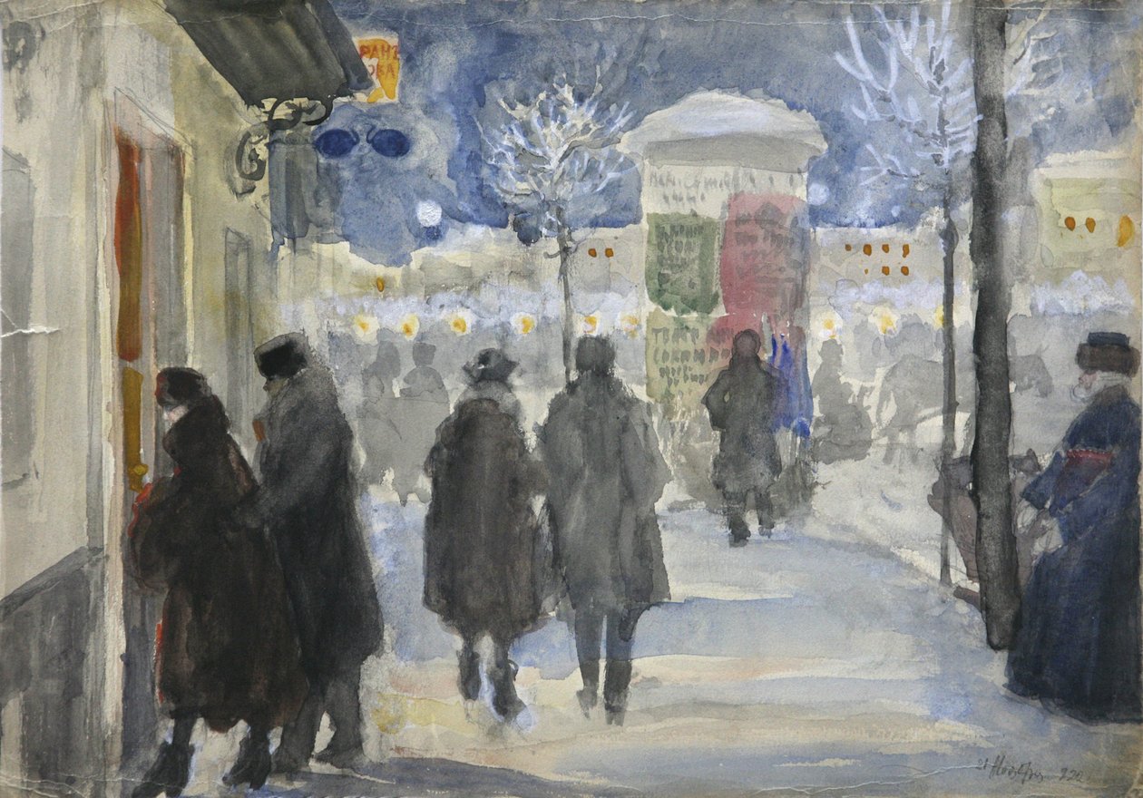 Rua Moscou, 1922 de Sergei Arsenevich Vinogradov