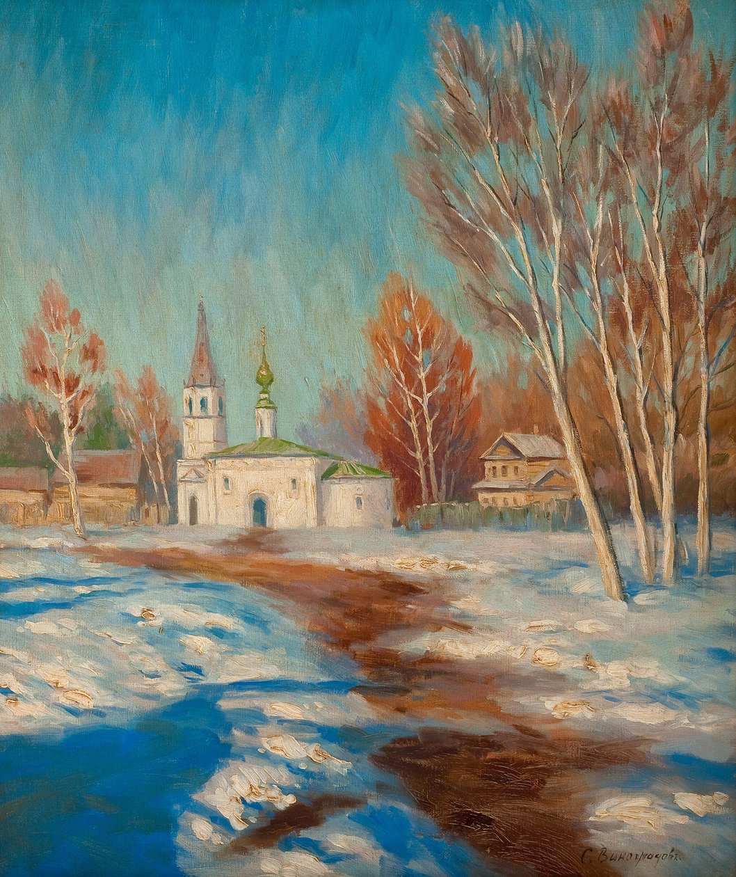 Paisagem de primavera de Sergei Arsenevich Vinogradov