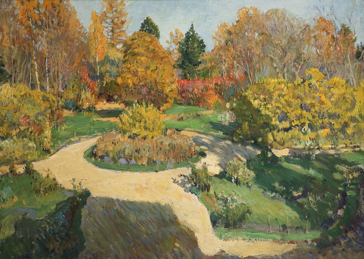 O jardim no outono de 1910 de Sergei Arsenevich Vinogradov