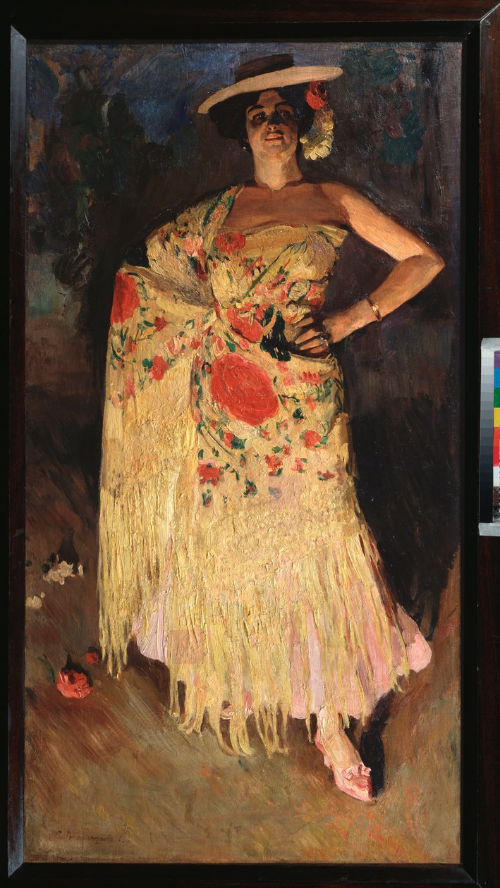Um Bailarino - Pintura de Sergei Arsenyevich Vinogradov (1869-1938), óleo sobre tela de Sergei Arsenevich Vinogradov