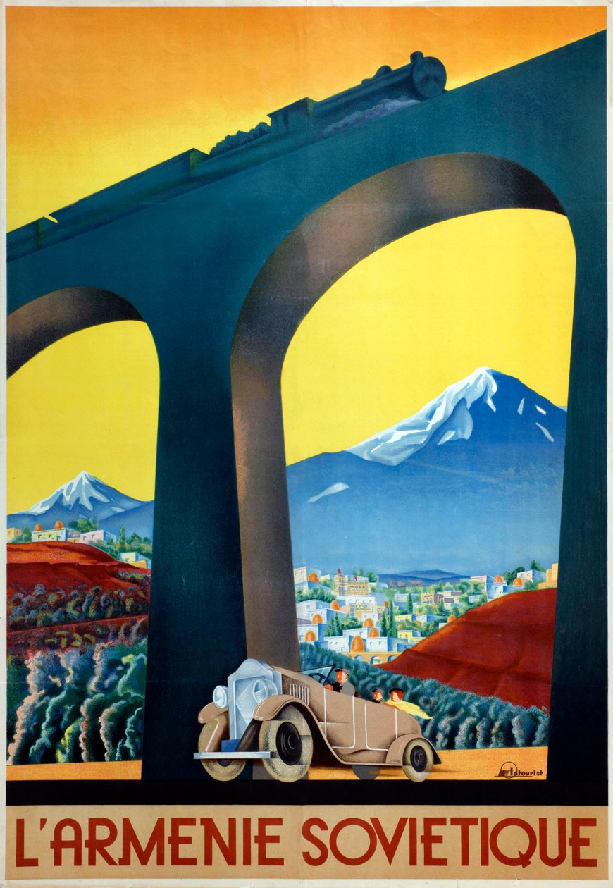 Cartaz da Armênia Soviética da empresa Intourist, 1935 de Sergei Dmitrievich Igumnov