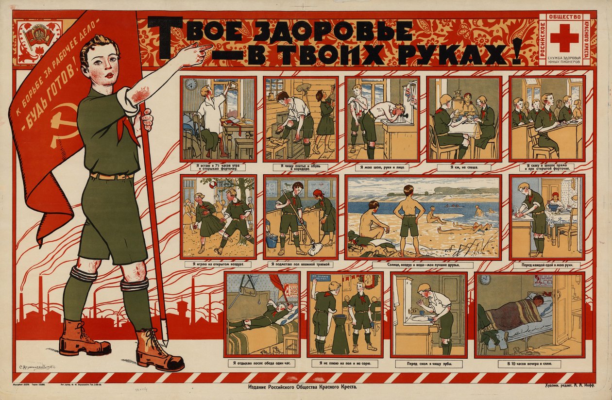 Sua saúde está em suas mãos!, 1925. de Sergei Ivanovich Yaguzhinsky