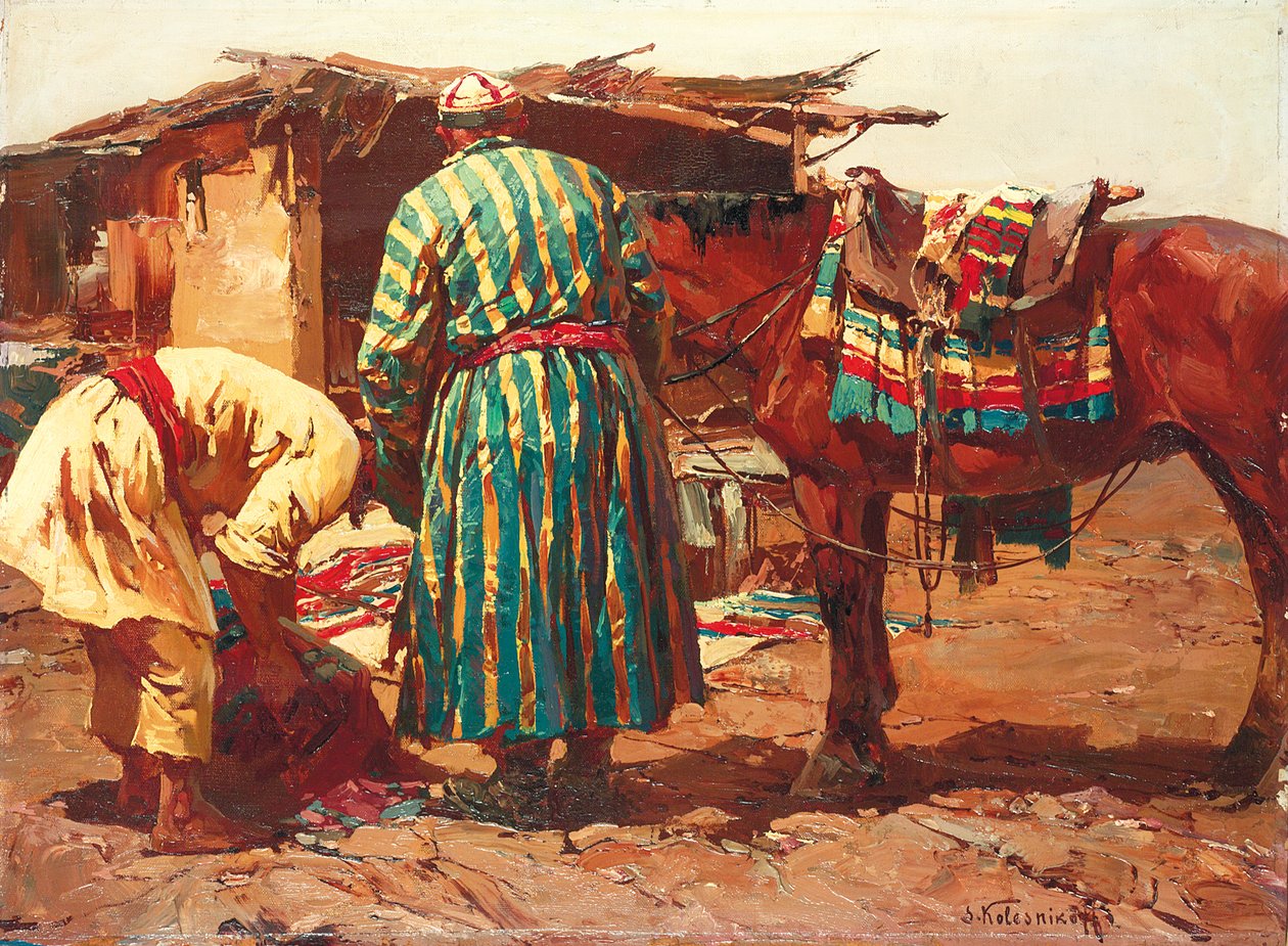 O Sartes, Turquestão (óleo sobre tela) de Sergei Kolesnikoff