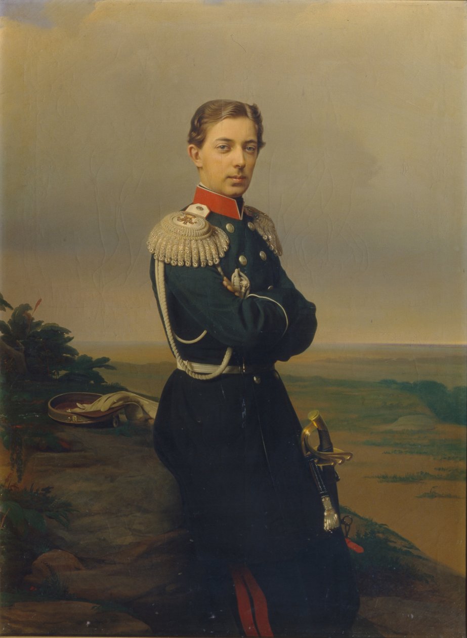 Retrato do czarevich Nicholas Alexandrovich da Rússia 1843-1865 de Sergei Konstantinovich Zaryanko