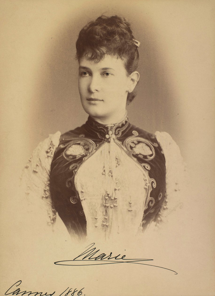 Marie Pavlovna de Russie - Grã-duquesa Maria Pavlovna da Rússia (1854-1920), por Levitsky, Sergei Lvovich (1819-1898). Fotografia de Gelatina de Prata de Sergei Lvovich Levitsky