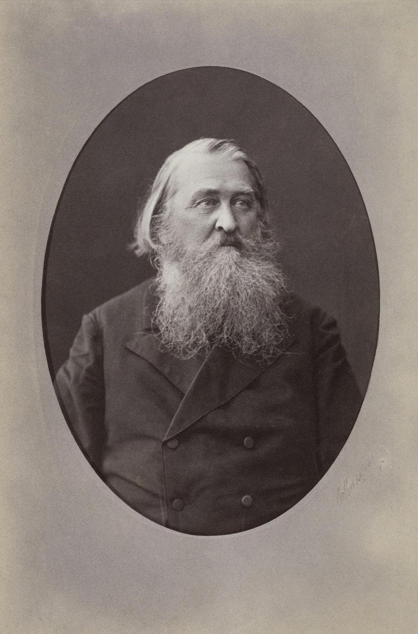 Retrato do poeta Aleksey Nikolayevich Pleshcheyev 1825-1893, 1870 de Sergei Lvovich Levitsky