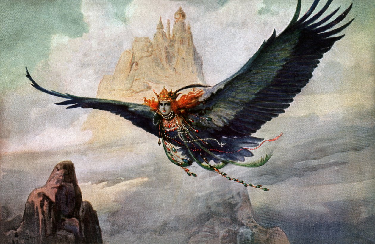 A Fantasia, c.1900 (cartão postal) de Sergei Sergeevich Solomko