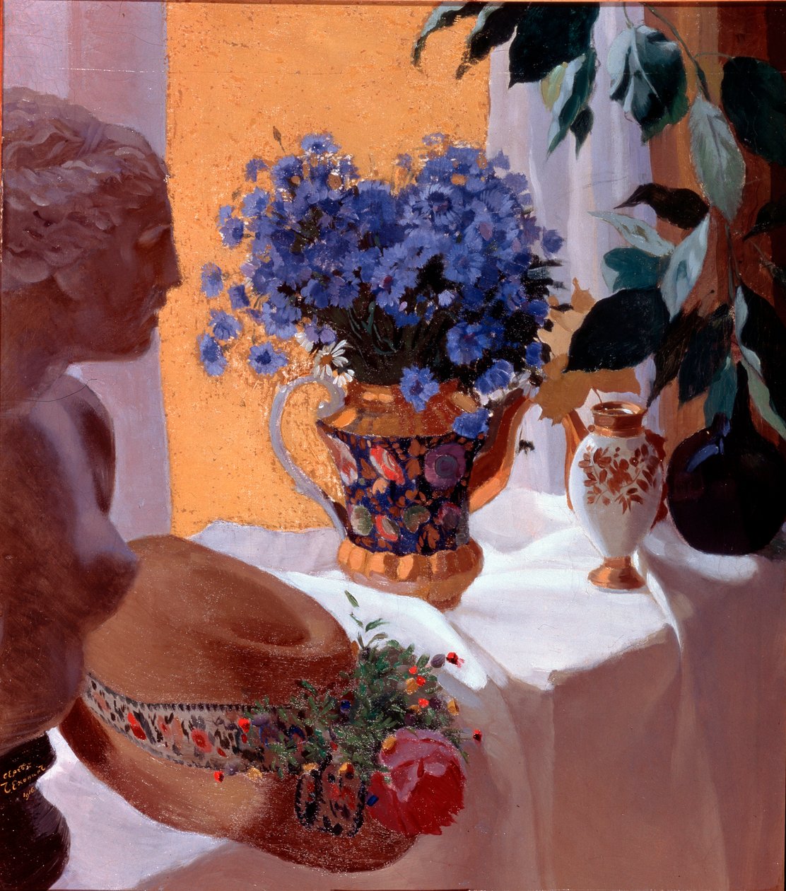 ""Nature morte"" Peinture de Sergei (Serge) Tchekhonine (1878-1936) 1916 Museu Estadual ao Ar Livre de História, Arquitetura e Arte, Pskov de Sergei Tchekhonine