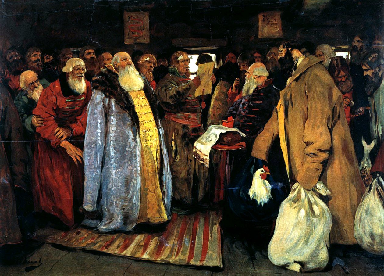 Chegada de um voivode, 1907. de Sergei Vasilyevich Ivanov