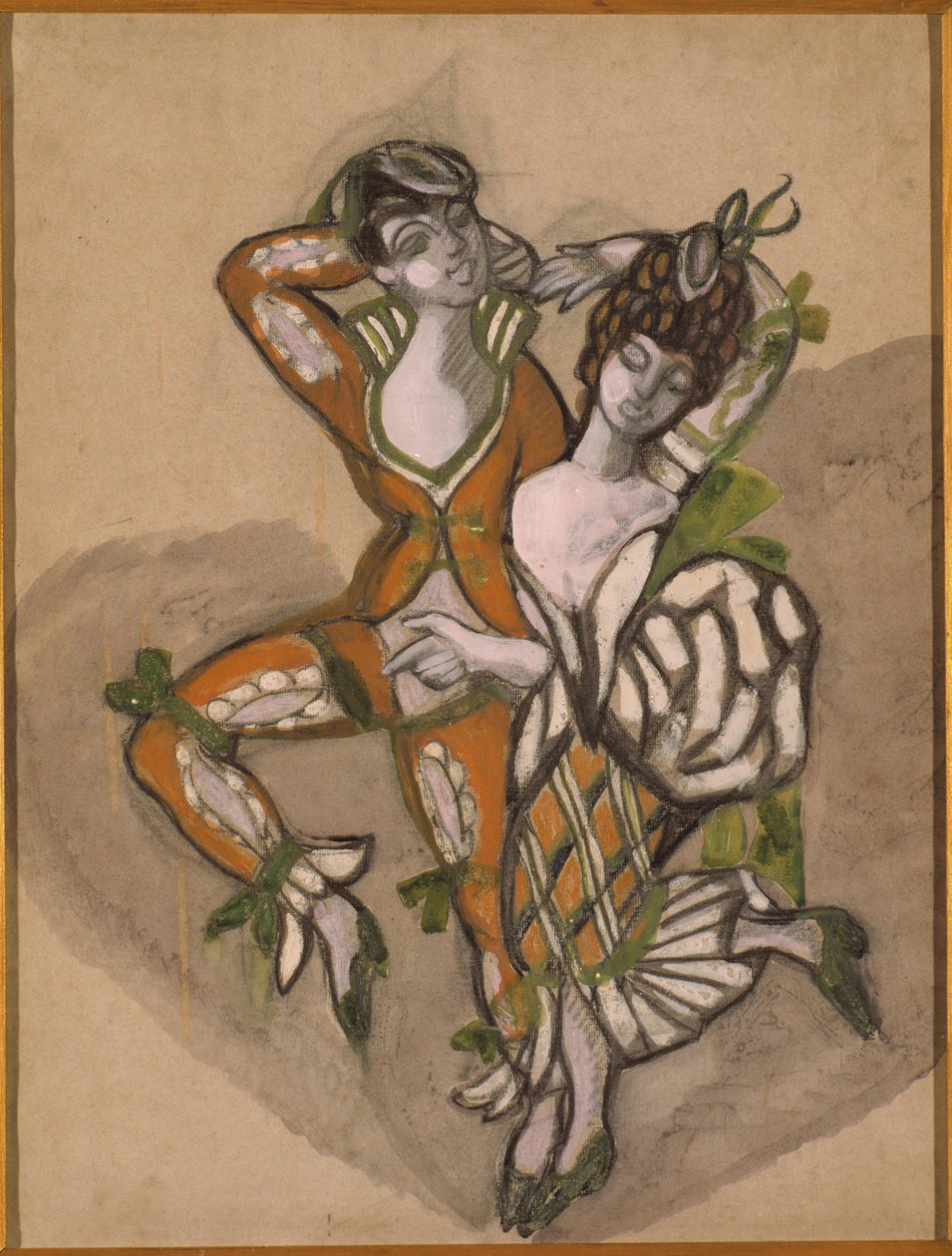 Figurino para a peça de teatro As Bodas de Fígaro de P. de Beaumarchais, 1915. de Sergei Yurievich Sudeykin