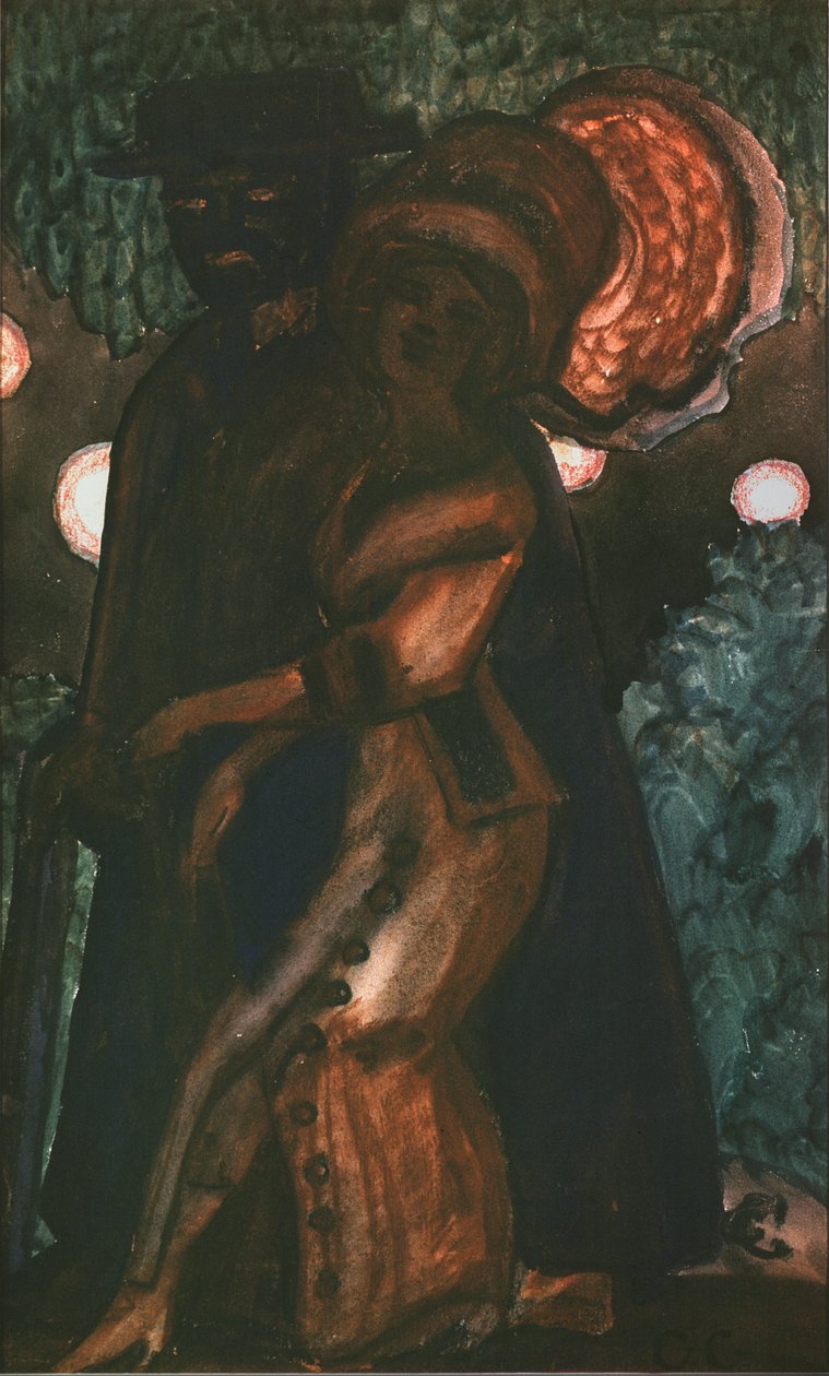 Caminhada, década de 1910 de Sergei Yurievich Sudeykin