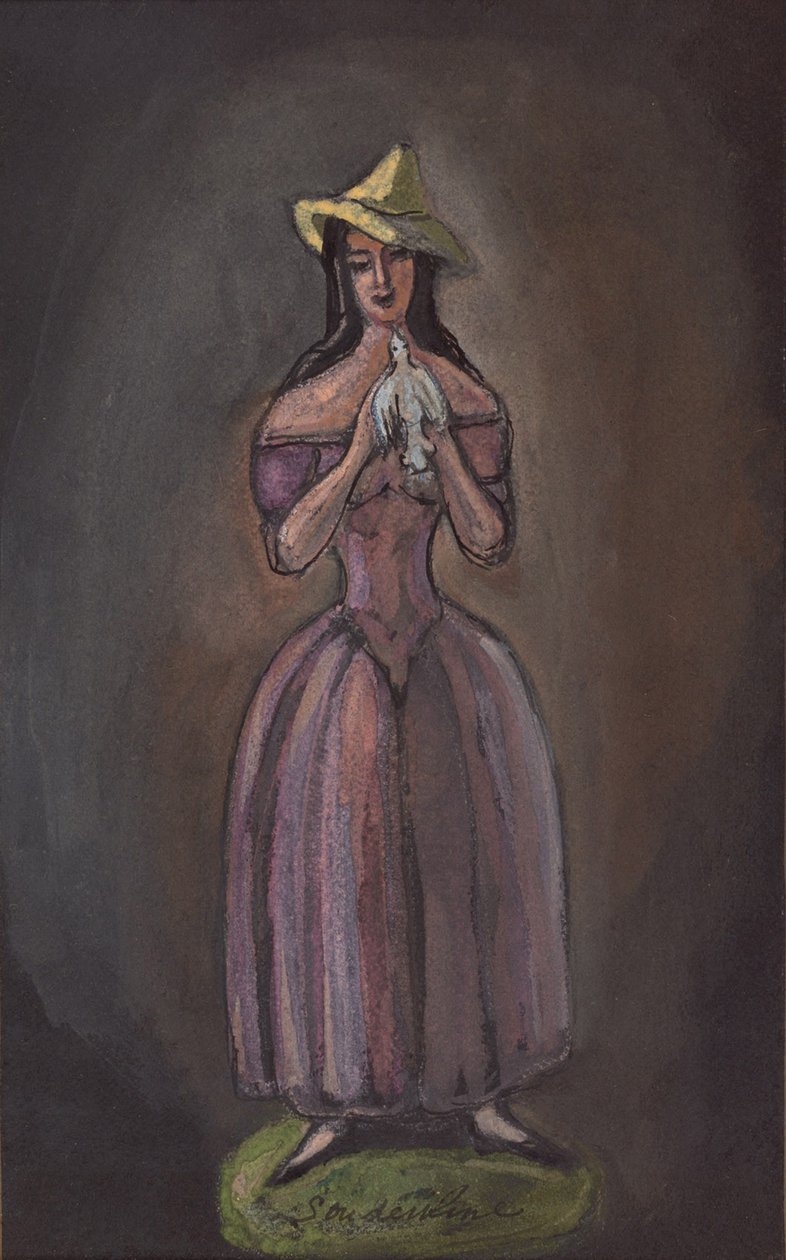 Mulher de roxo Olga Glebova-Sudeikina de Sergei Yurievich Sudeykin