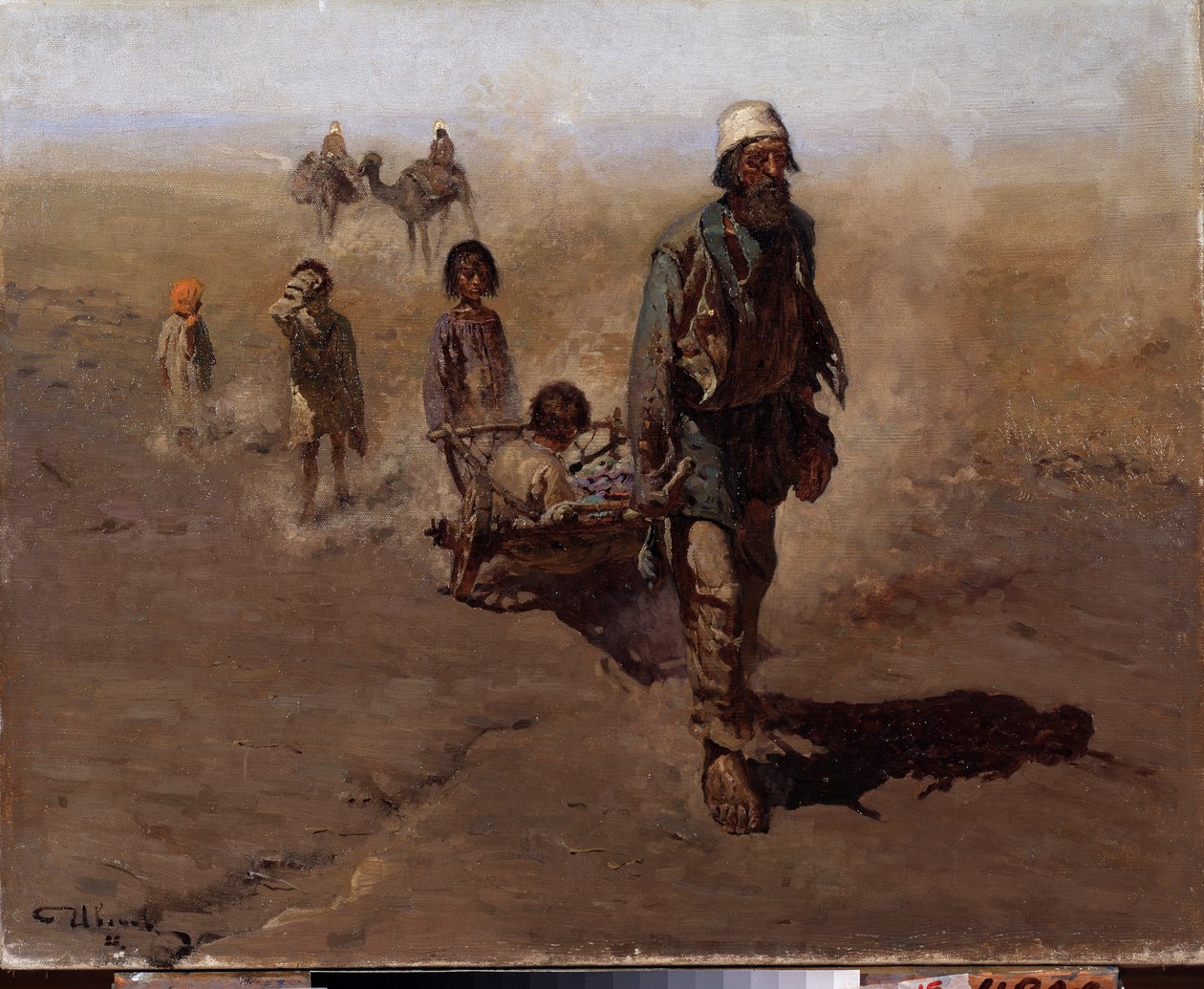 As reuniões (Homecoming). Pintura de Sergei Vasilyevich Ivanov (1864-1910), óleo sobre tela de Sergej Vasilevic Ivanov
