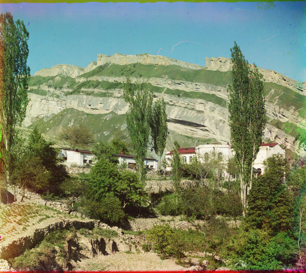 Aldeia de Nizhny Gunib no Daguestão, 1905-1915 de Sergey Prokudin Gorsky