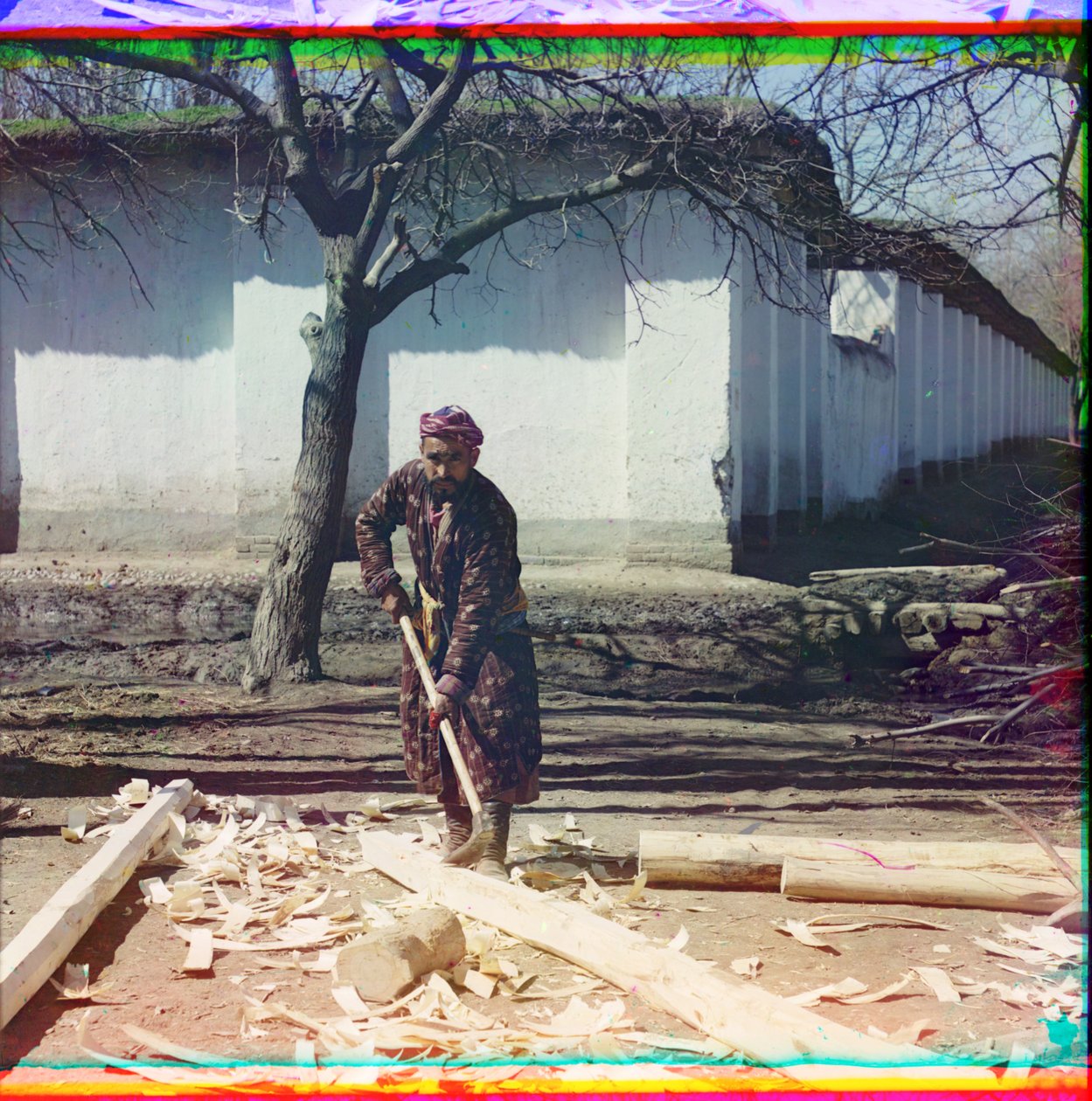 Carpinteiro em Samarkand, 1905-1915 de Sergey Prokudin Gorsky