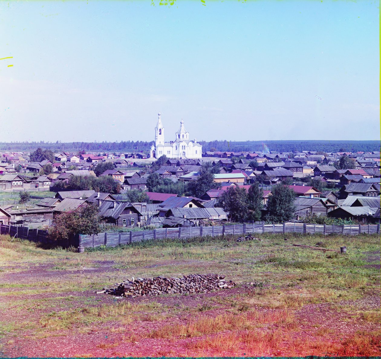 Ekaterinburg onde, em 1918, o czar e sua família foram baleados, 1905-1915 de Sergey Prokudin Gorsky