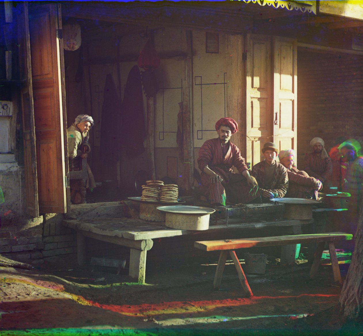 Restaurante Kebab, Samarkand, 1905-1915 de Sergey Prokudin Gorsky