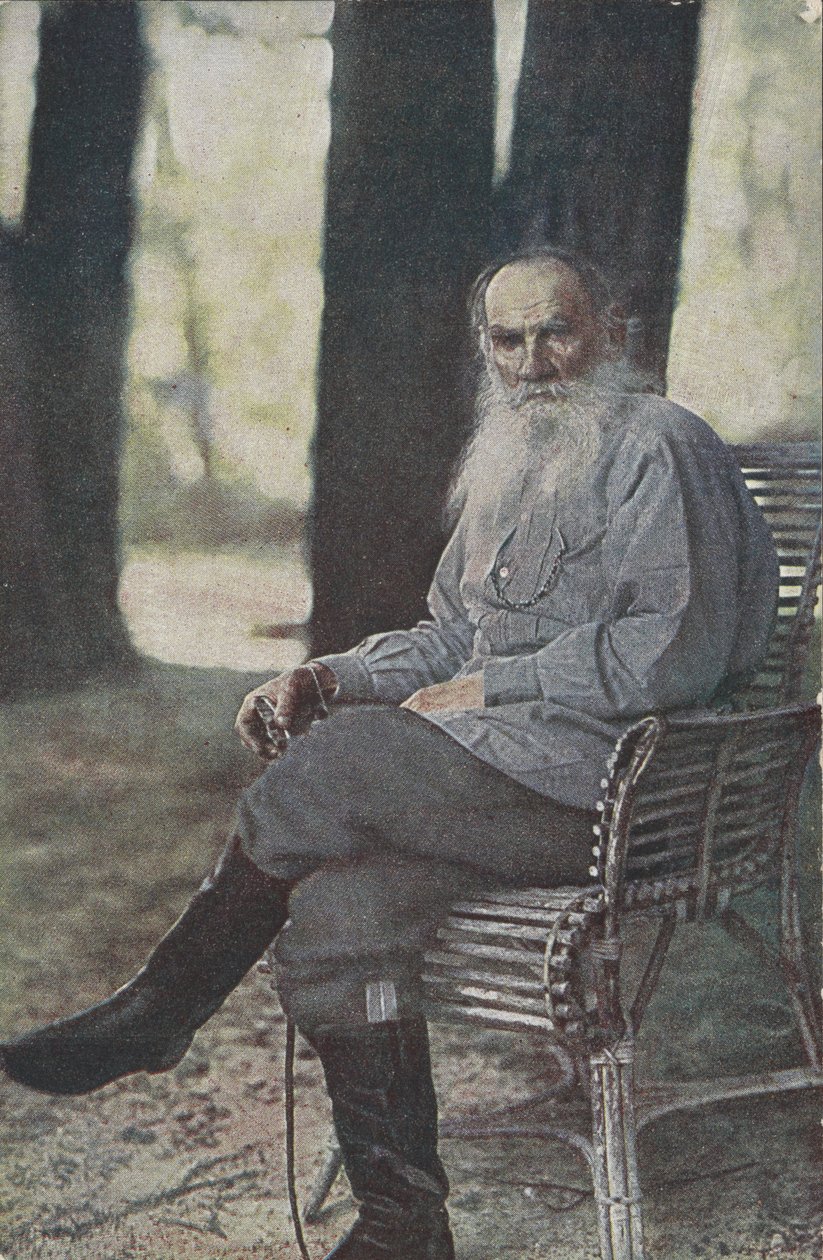 Postal de Leo Tolstói em sua casa, Yasnaya Polyana, 1905-1915 de Sergey Prokudin Gorsky