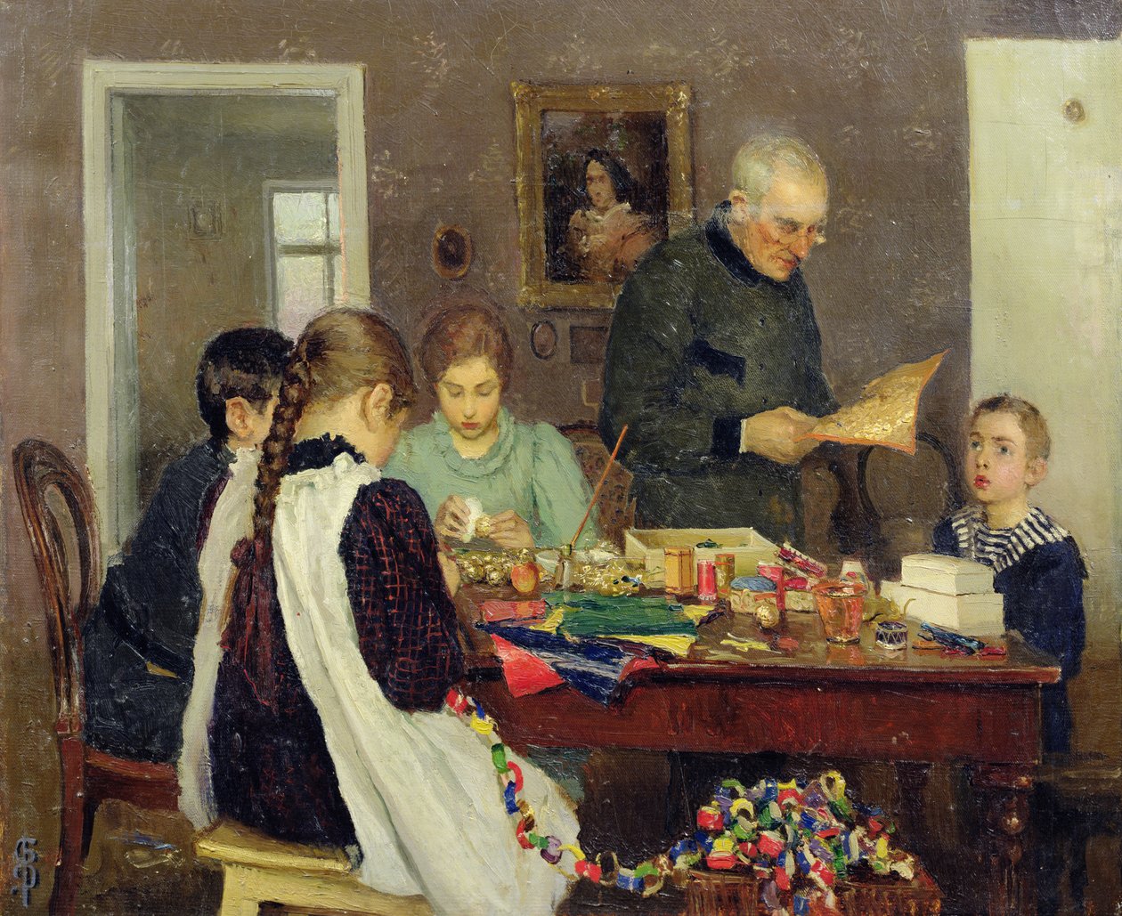 Preparação para o Natal de 1896 de Vasily Sergeyevich Dosekin