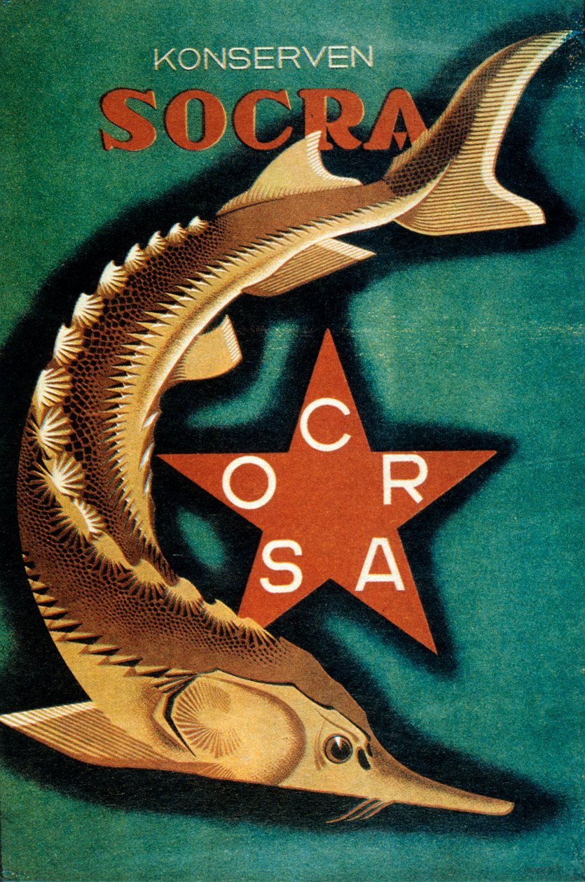 Publicidade para uma exposição de comércio russo, 1930. de Sergey Igumnov