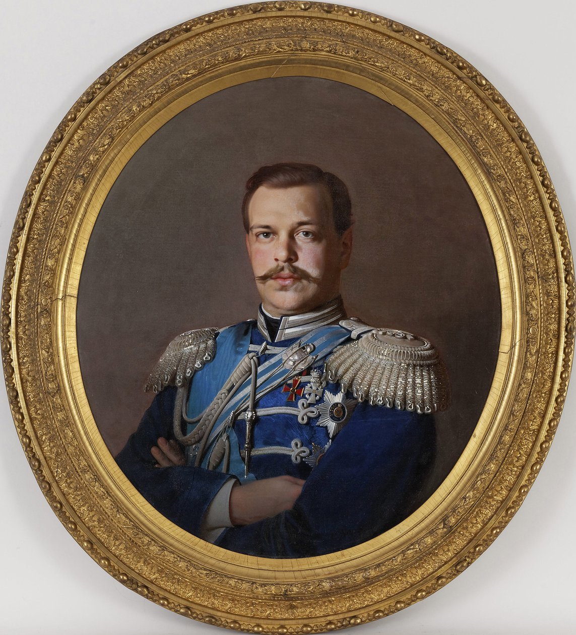 Alexandre III - Retrato do Imperador Alexandre III (1845-1894) - Peinture de Sergei Konstantinovich Zaryanko (1818-1870), ca. 1865 - Óleo sobre tela, 78x71 - Coleção Particular de Sergey Konstantinovich Zaryanko
