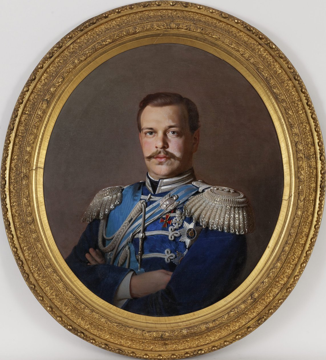 Retrato do imperador Alexandre III 1845-1894, ca 1865 de Sergey Konstantinovich Zaryanko