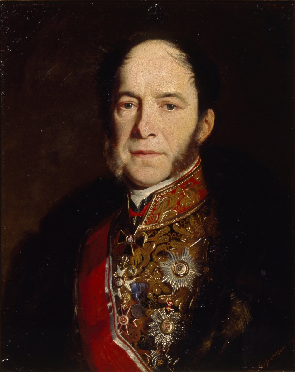 Retrato do Almirante Geral Kondrati Kondratievich Stoffregen 1817-1873, 1867 de Sergey Konstantinovich Zaryanko
