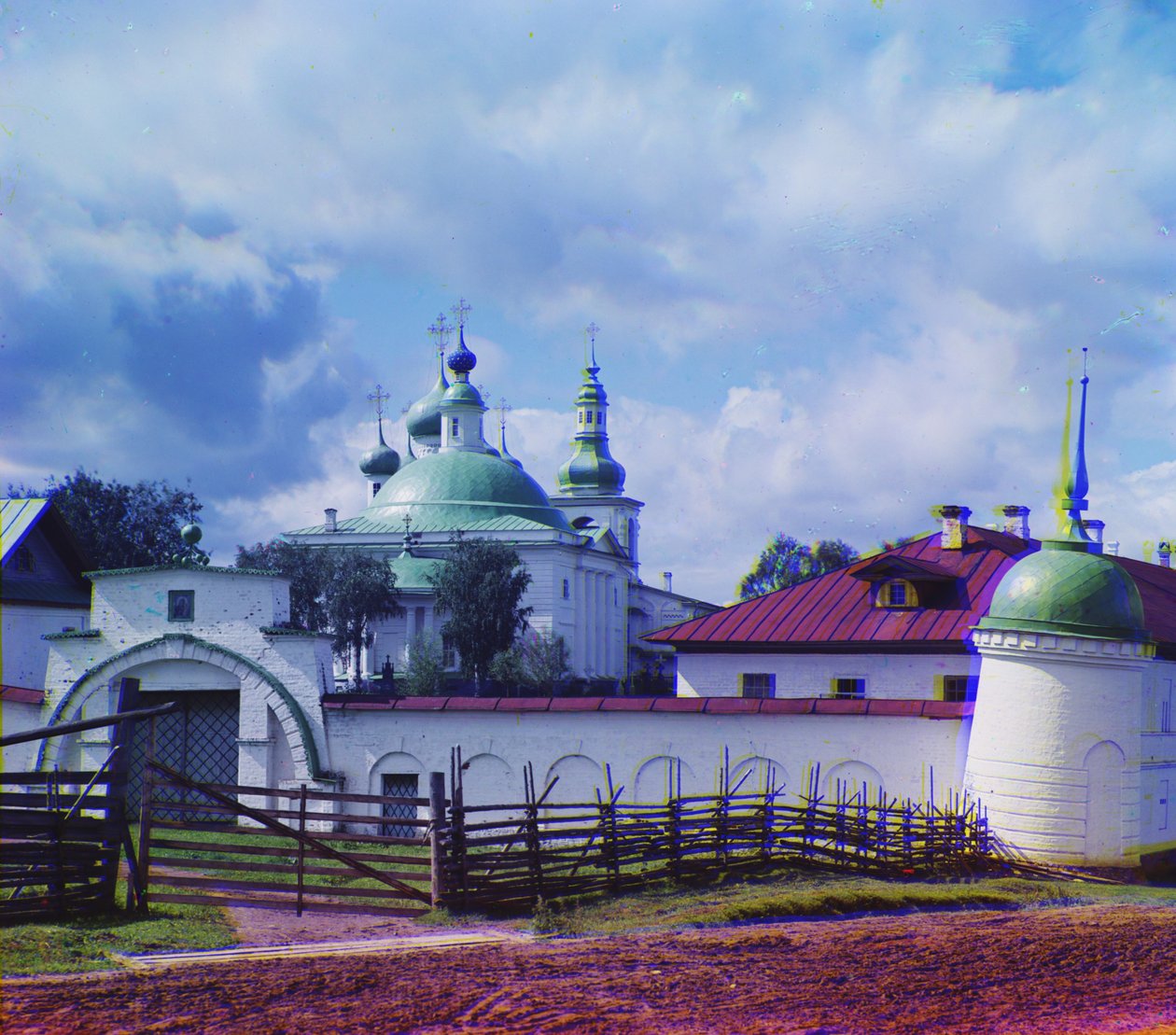 Catedral principal do Mosteiro de Goritsky da estrada, 1905-1915 de Sergey Prokudin Gorsky