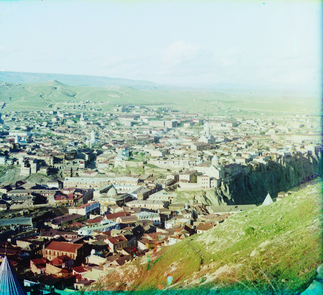 Vista, de, Tiflis, (now, Tbilisi), de, a, chãos, de, igreja saint, david, 1905-1915 de Sergey Prokudin Gorsky