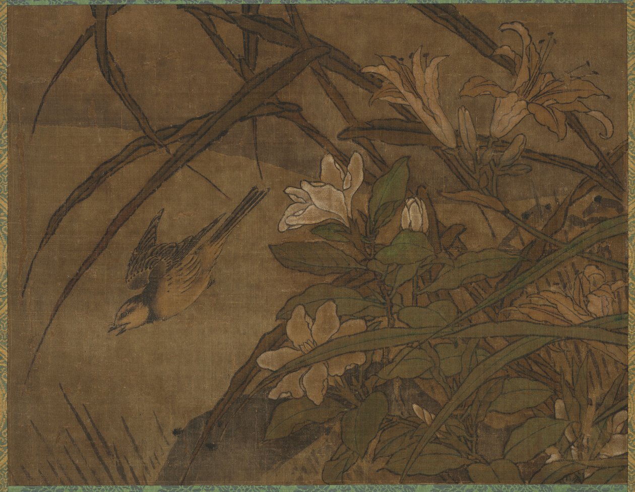 Pássaros e flores, meados de 1400-início de 1500. de Sesshû Tôyô