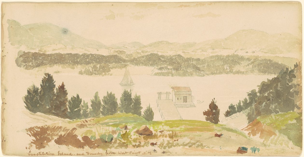 Constitution Island e Foundry de West Point, Nova York de Seth Eastman