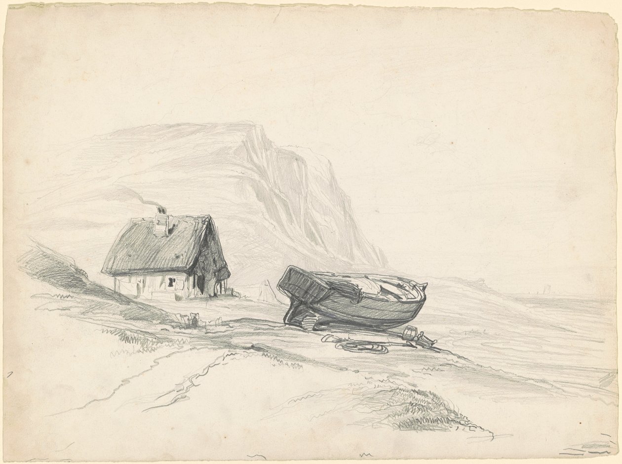 Casa e barco na costa de Seth Wells Cheney