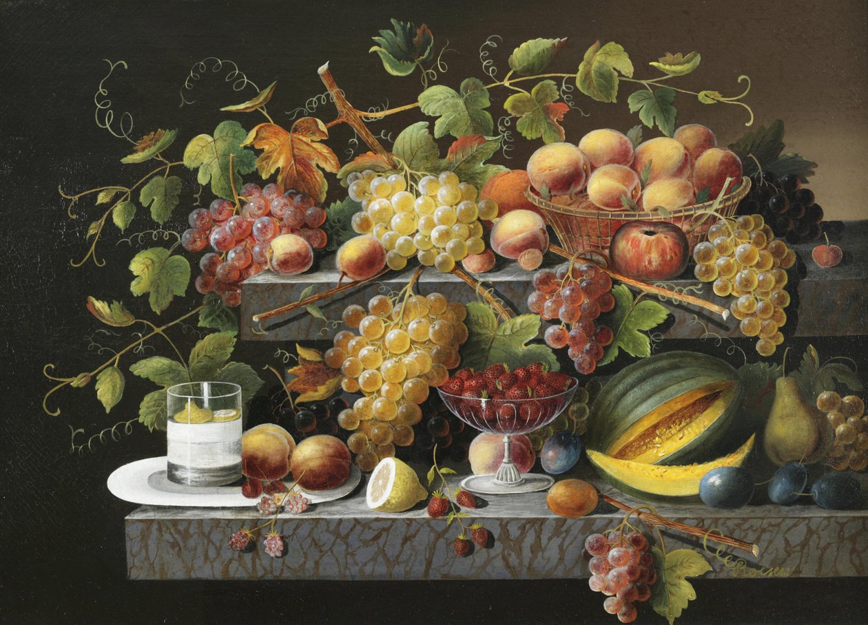 Ainda vida de fruta de Severin Roesen