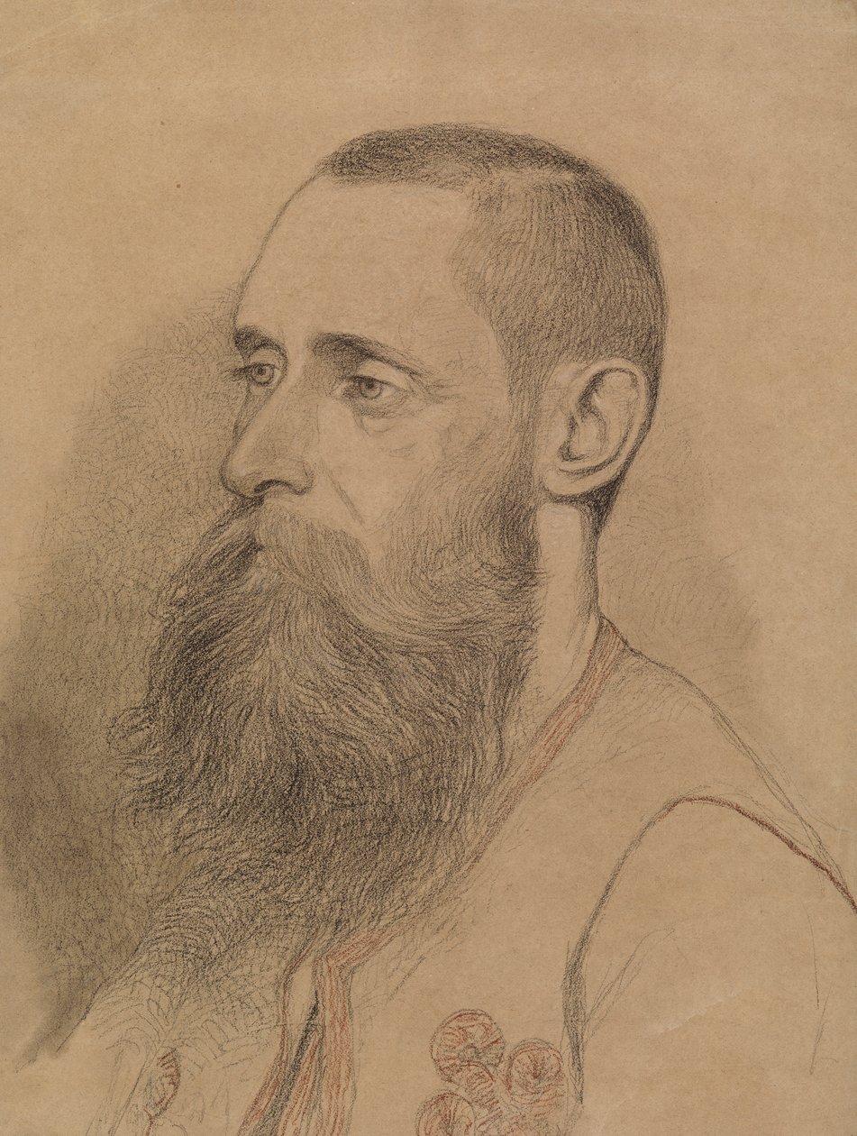 Retrato de um homem com barba de Severin Falkman